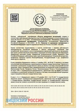 Приложение к сертификату для ИП Усинск Сертификат СТО 03.080.02033720.1-2020